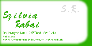 szilvia rabai business card